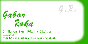 gabor roka business card